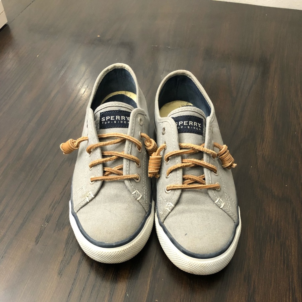 Grey Sperry Top Siders